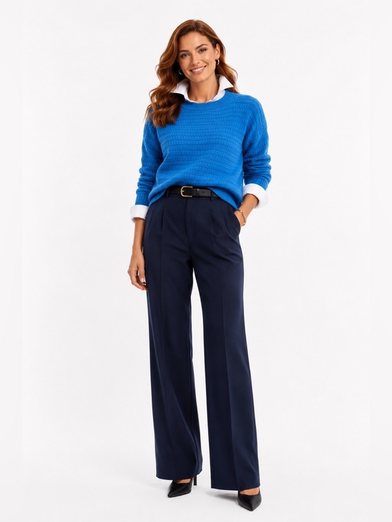 Ann Taylor Sweaters - Ann Taylor Bright Blue Crewneck Sweater